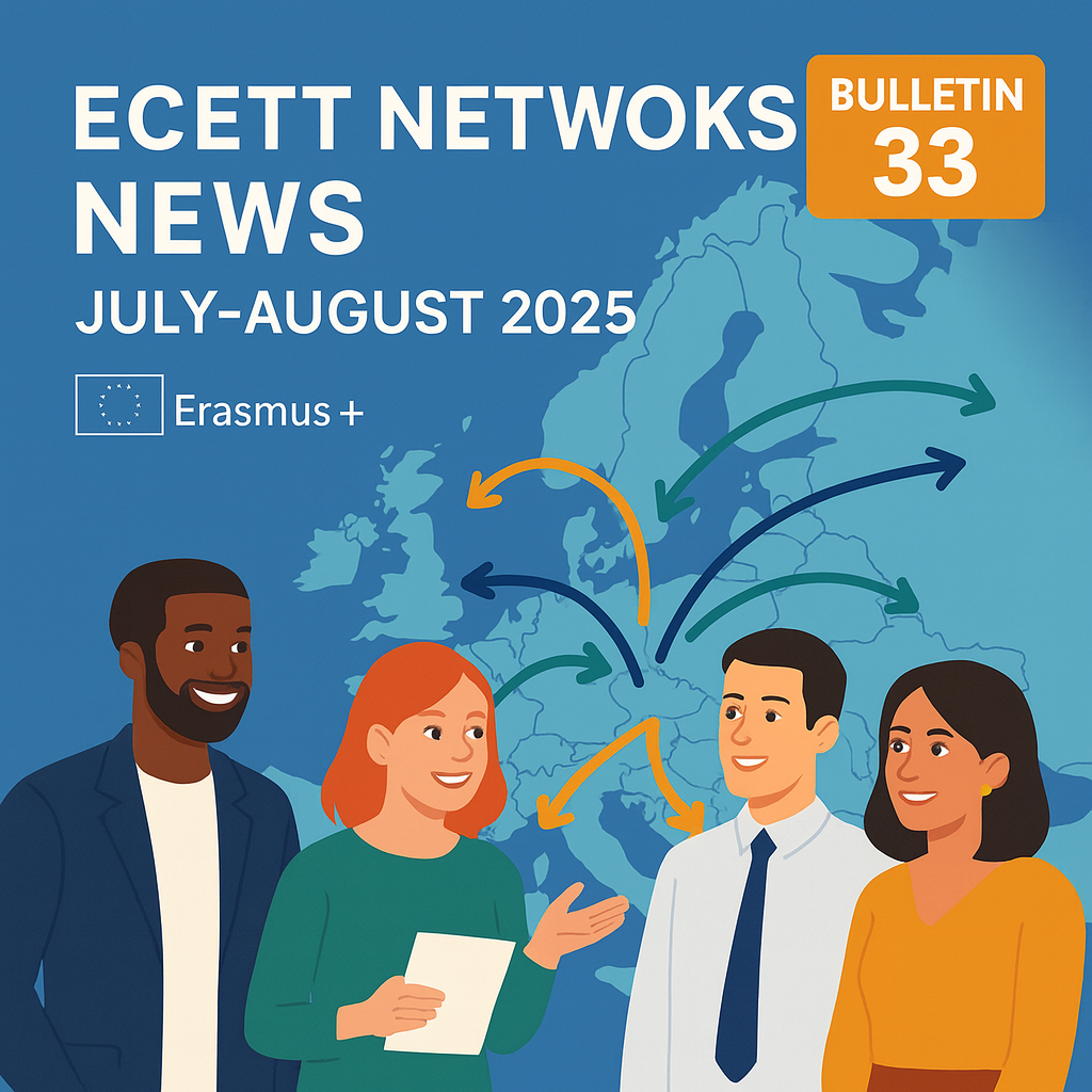 ECETT Networks News cover for Bulletin 33 – Four professionals exchanging ideas